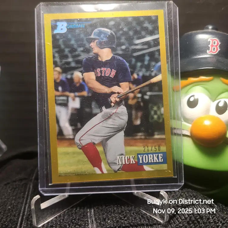 2021 Bowman Gold Foilboard - Nick Yorke Boston Red Sox 21/50