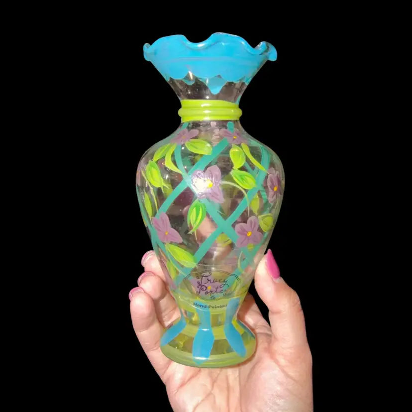 Tracy Porter Hand Painted Bud Vase