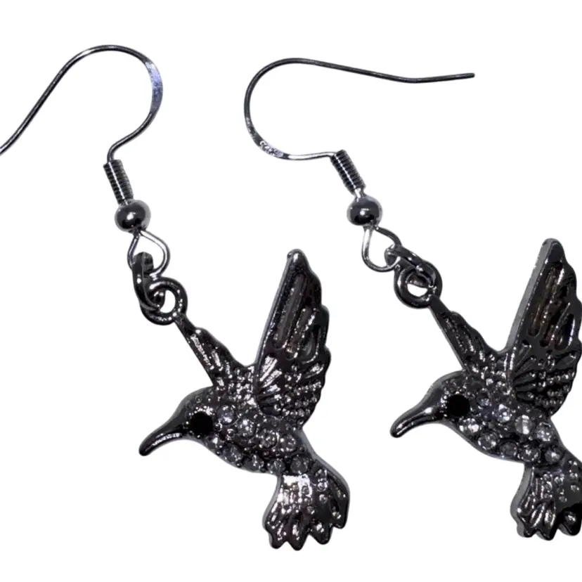 Hummingbirds Multicolor Charm Dangle/Fishhook Earrings