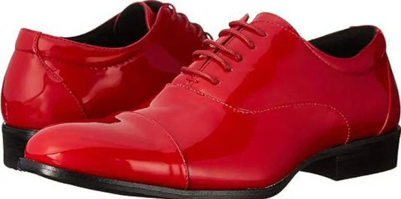 Stacy Adams Men's Gala Red Patent Leather Oxford Dress Shoes Size 9.5M