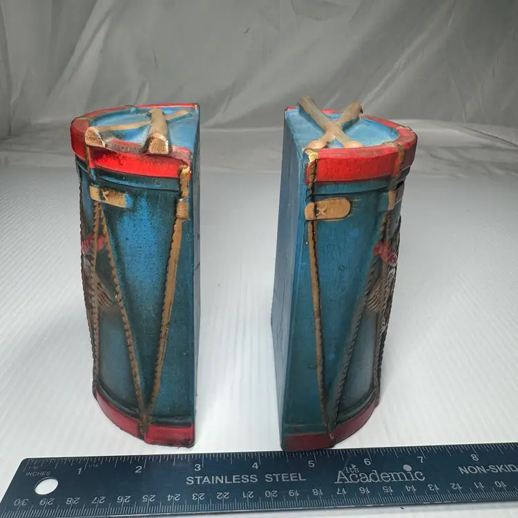 LEGO Japan Vintage Revolutionary War Style Bi-Centennial Drum Bookends