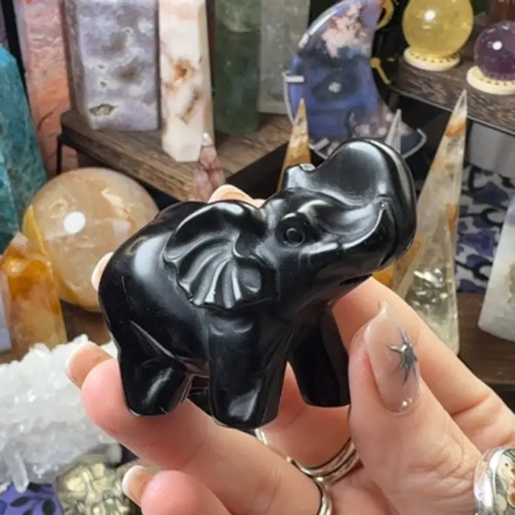 Black Obsidian Elephant SALE