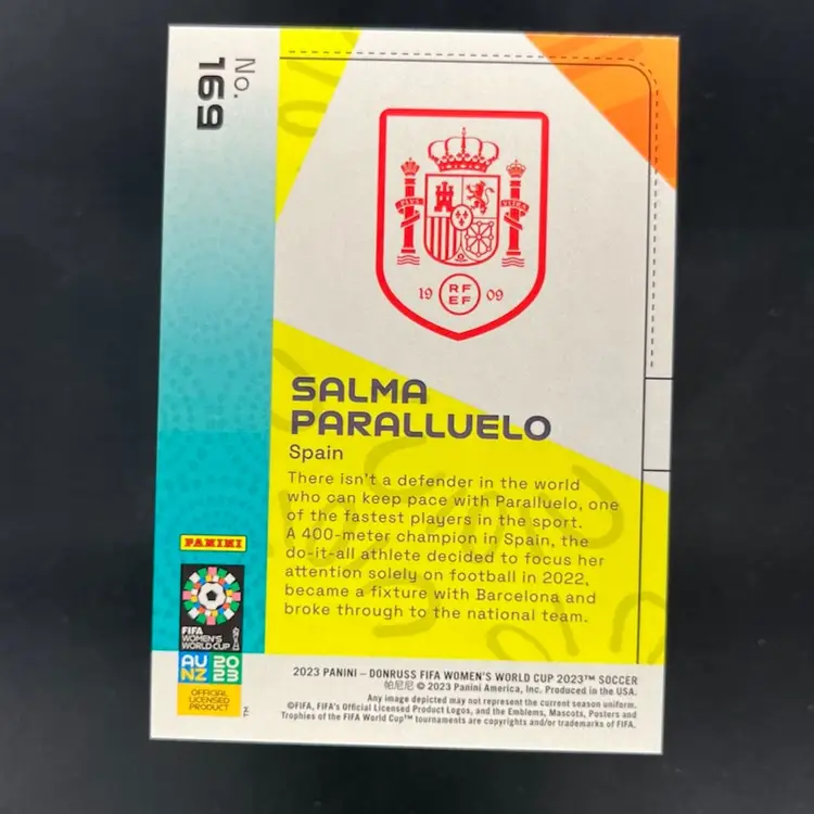 Salma Paralluelo 2023 Donruss Women’s World Cup Red /299 Soccer Card