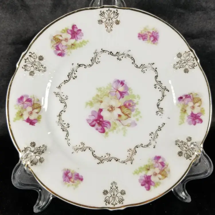 Antique Zeh Scherzer Wild Rose Bread & Butter Plate