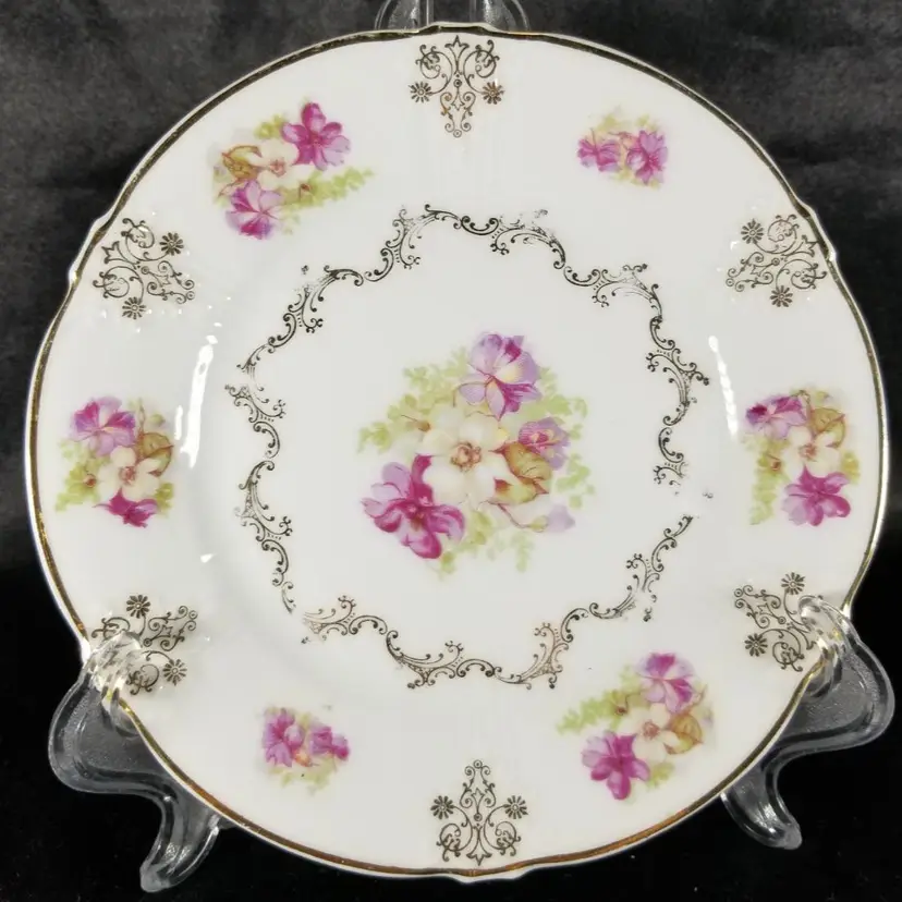Antique Zeh Scherzer Wild Rose Bread & Butter Plate