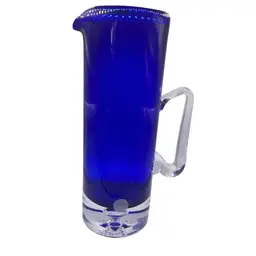 Block Stockholm Polish Glass Cobalt Martini Pitcher