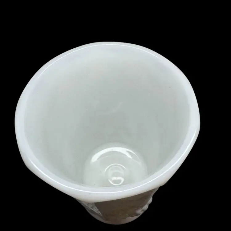 Westmoreland Paneled Grape Milk Glass Vase, 6 in H