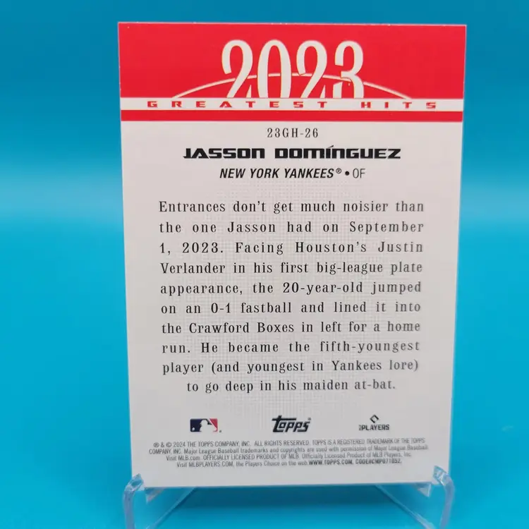 Jasson Dominguez 2024 Topps Greatest Hits RC New York Yankees