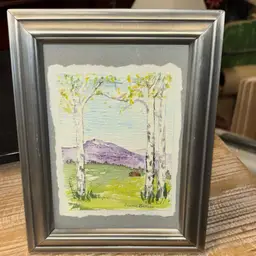 21. Jeanne Beckner Original Watercolor Aspen Trees And Mountains