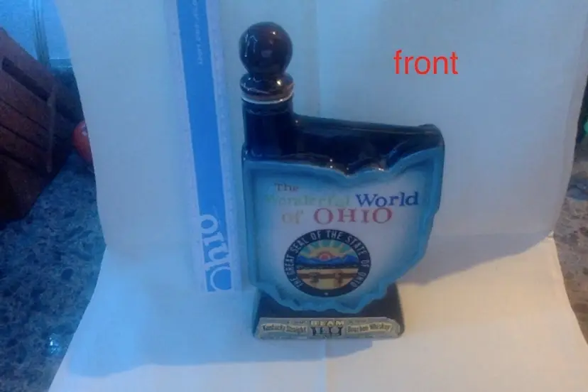 Vintage Jim Beam Whiskey Ohio Shaped Decanter  $35.