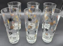 MCM Atomic Snowflake Tumblers set of 6
