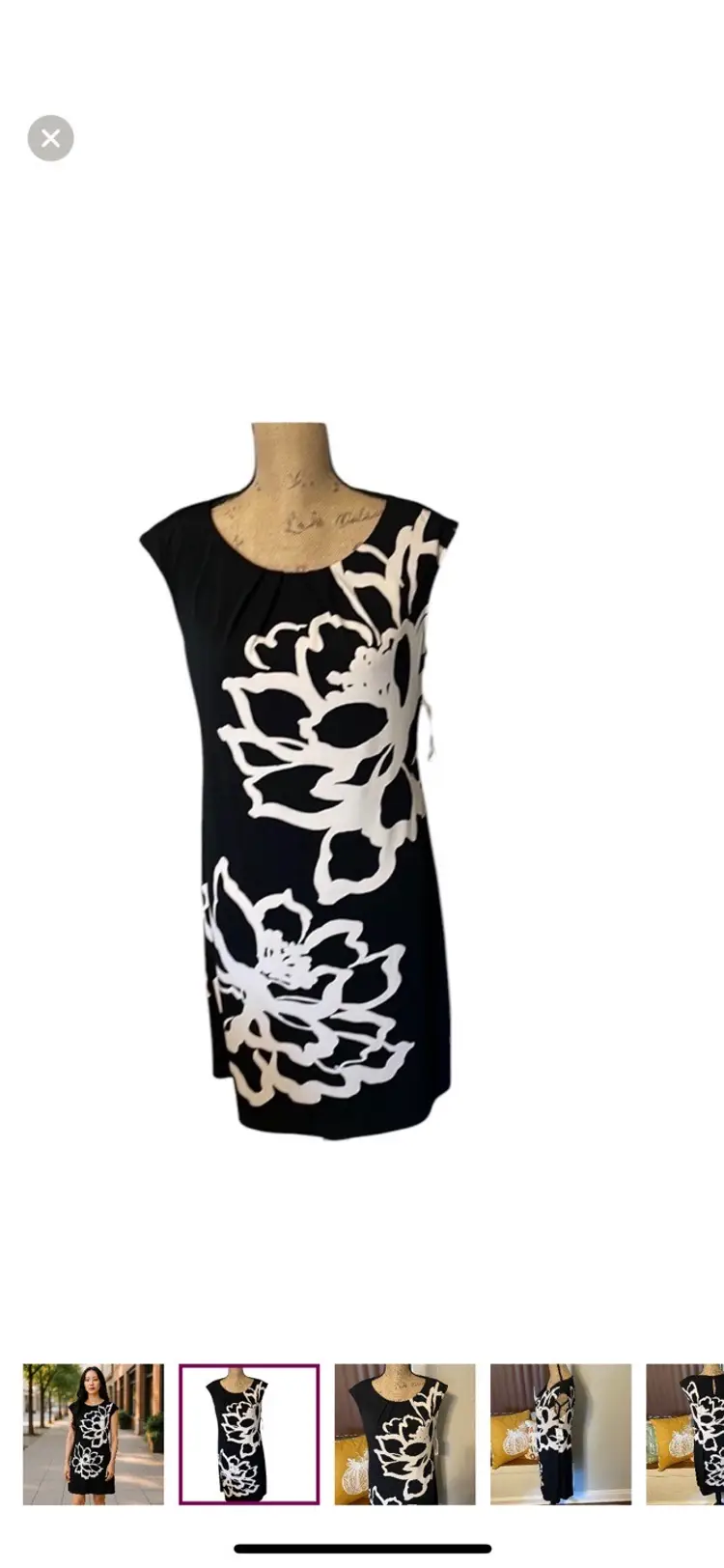 London Style black and white floral dress - NWT.