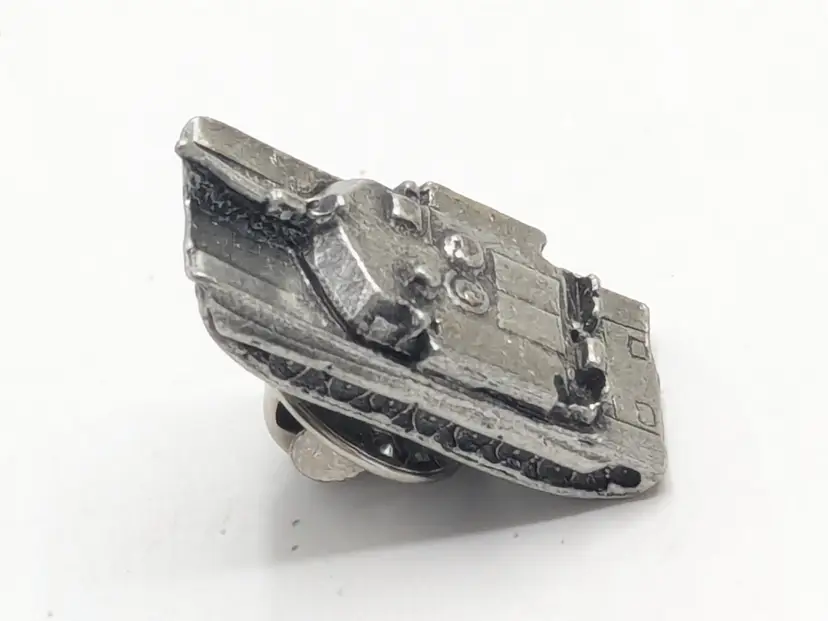Military Tank Lapel Pin Pewter