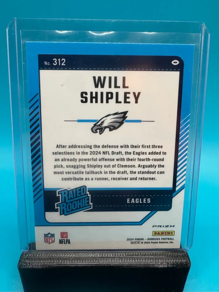 Will Shipley Optic Rated Rookie Red Pandora RC Philadelphia Eagles