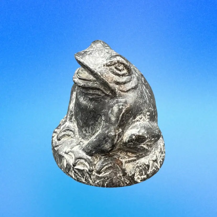 Wolf Original Frog Toad Amphibian Sculpture Figurine Handmade Canada VTG