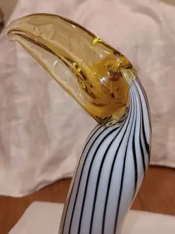 Art Glass Bird Sculpture (Toucan or Pelican)