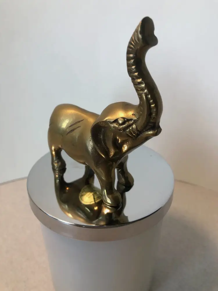Vintage Leonard Solid Brass Elephant Figurine