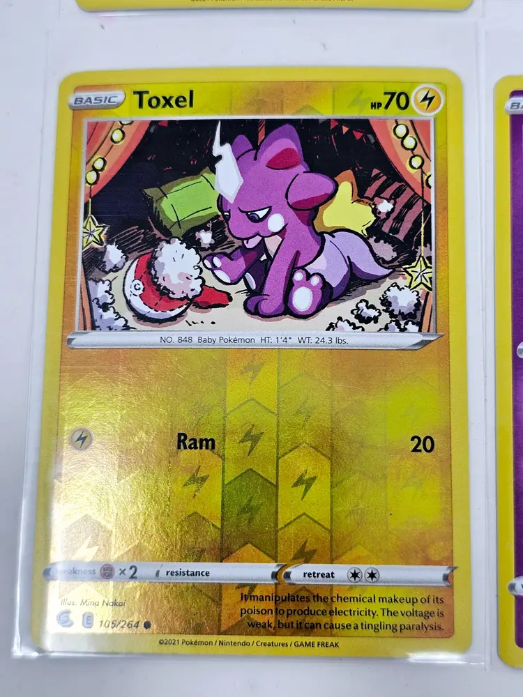 Pokémon Card Lot of 8 Holos Kakuna Simisage Stunfisk Xerneas Toxel Helioptile