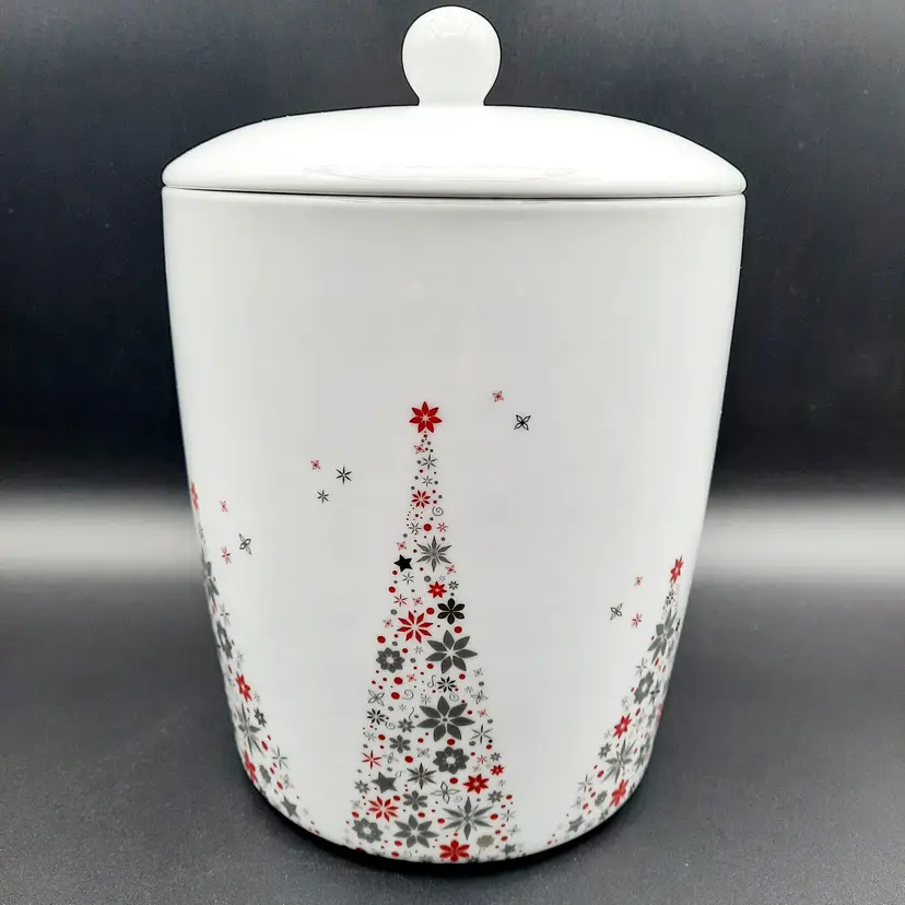 Linzer Food Network Holiday Christmas Tree Lidded Canister Cookie Jar