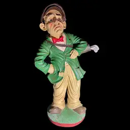 VINTAGE PETER MOOK GOLF CADDY STATUE 27”
