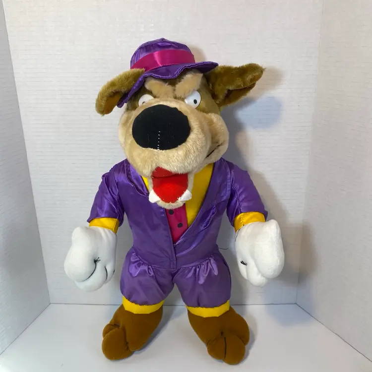 Vintage Plush Play by Play Toys & Novelties Wolf Doll 1997 purple outfit Pimp Daddy Wolf 😂 