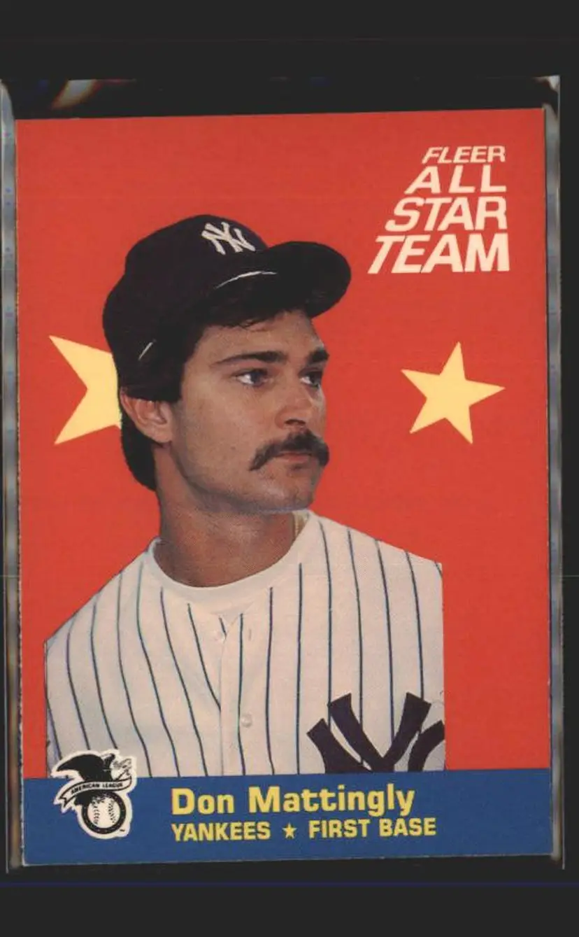 1986 Fleer #1 Don Mattingly Fleer All-Star Team - (137) - New York Yankees