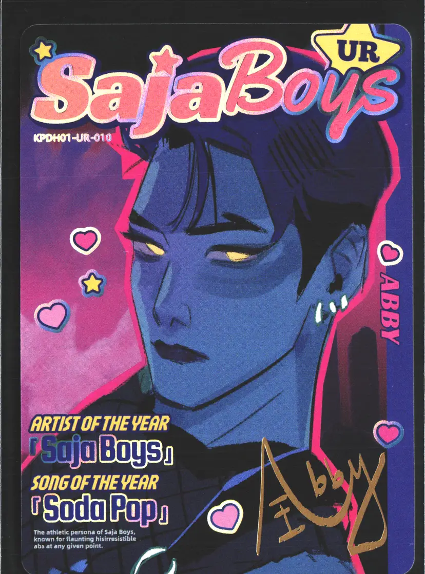 Abby Demon Signature Saja Boys KPop Demon Hunters Trading Card UR-010