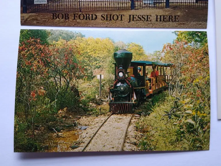 Jesse James Territory Postcards Wild West City Sullivan Missouri Railroad Cowboy