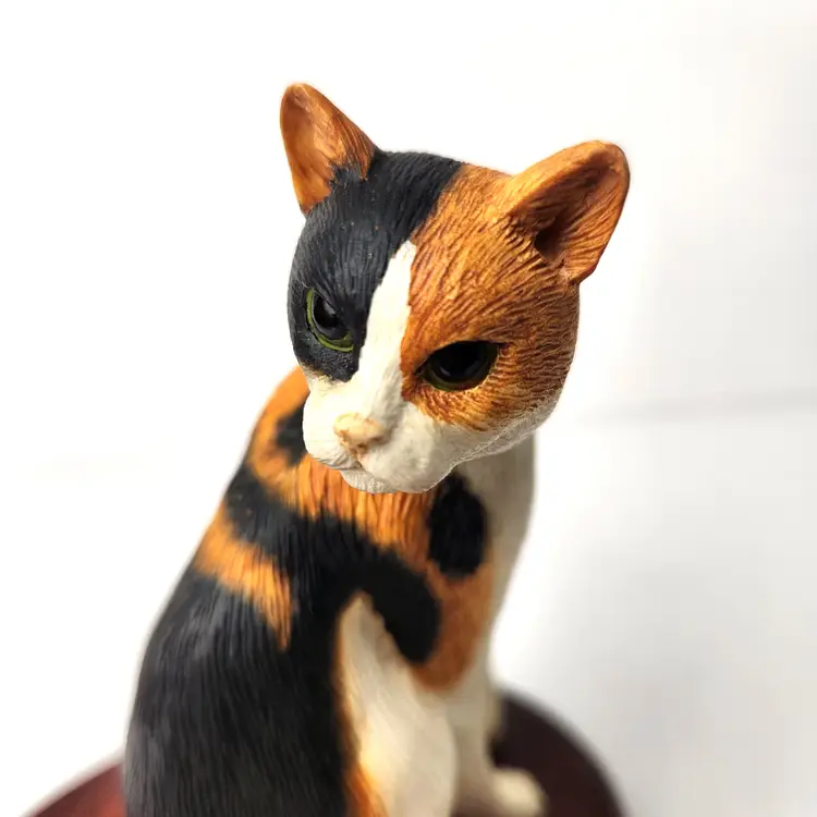 Vintage Calico Cat Figurine Sitting by Cloudside Studios England w/Box 4.5x5"