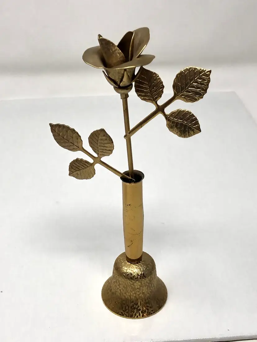 Gold Tone Metal Rose Bell