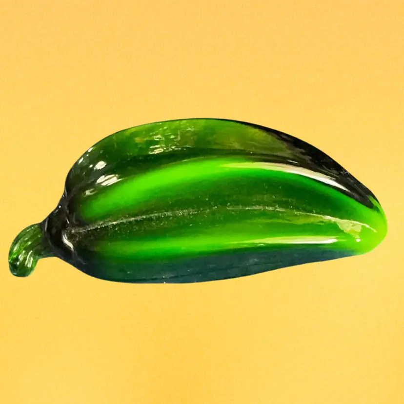 Vintage Handblown Art Glass Jalapeño Pepper