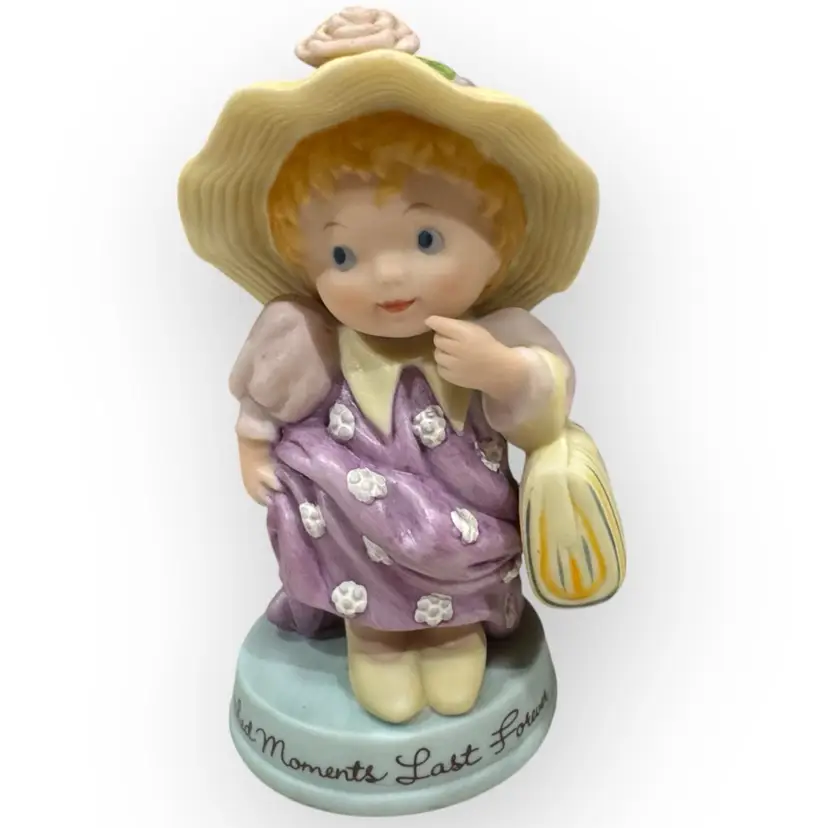 Vintage Avon Porcelain Bisque Little Girl Figurine “Cherished Moments” 1983