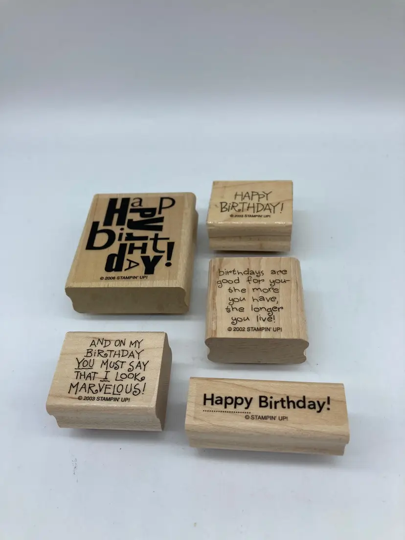 'Stampn' Up!' Birthday Rubber Stamps