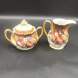 Vtg Nippon Yoko Boeki Co. Porcelain Sugar and Creamer Set