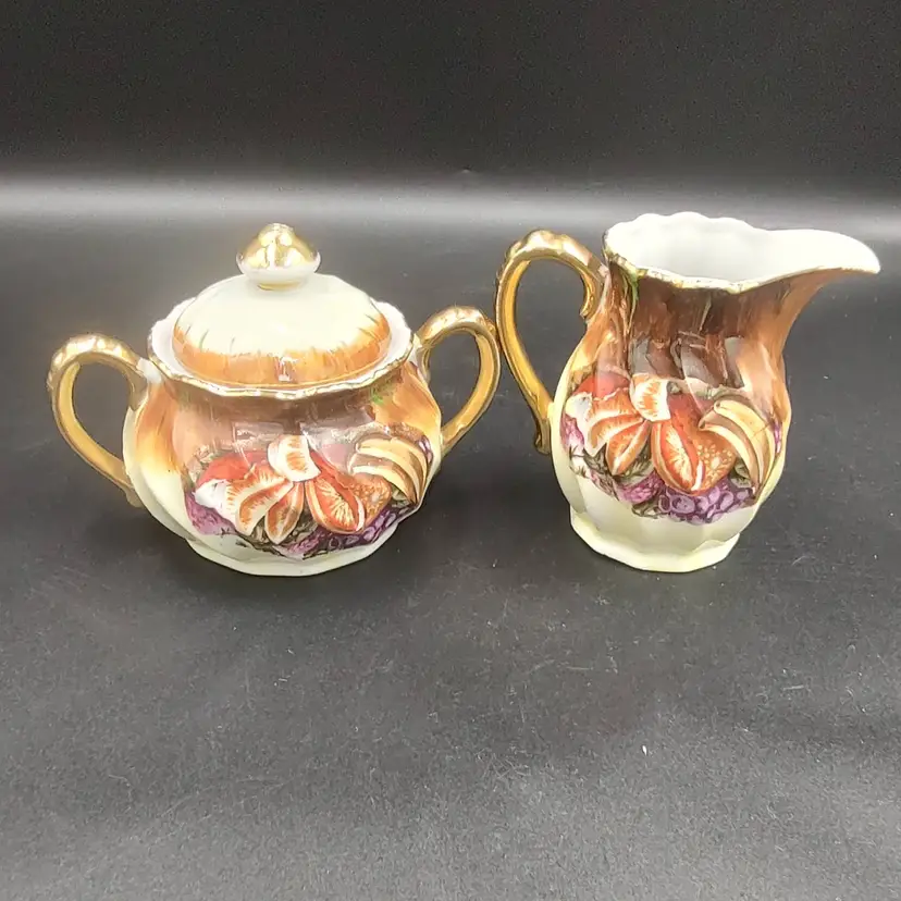 Vtg Nippon Yoko Boeki Co. Porcelain Sugar and Creamer Set