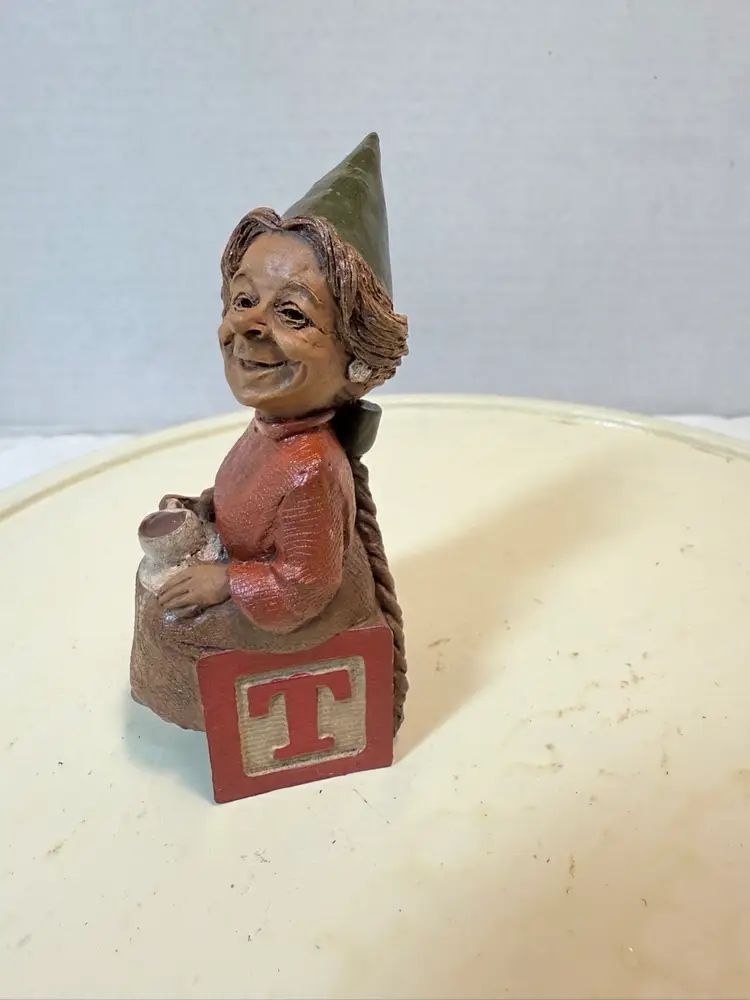 1994 Thomas Clark Alphabet Letter T Gnome Figurine