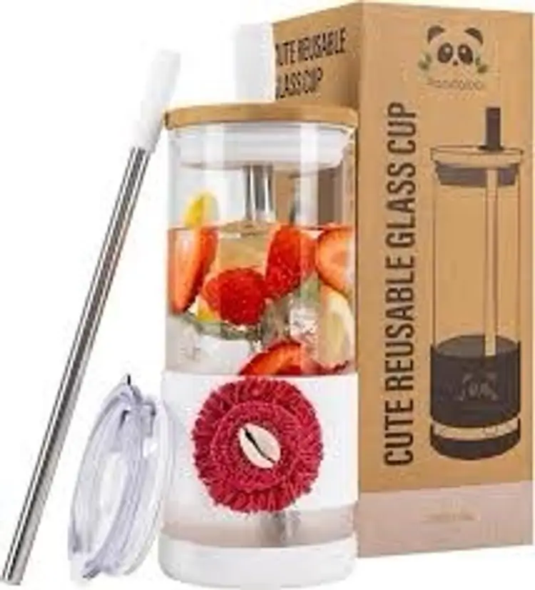 Pandaloo 20 oz Glass Timbler Cup