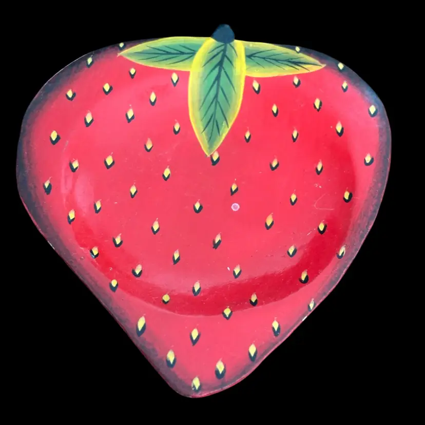 Wooden Strawberry Trinket Dish