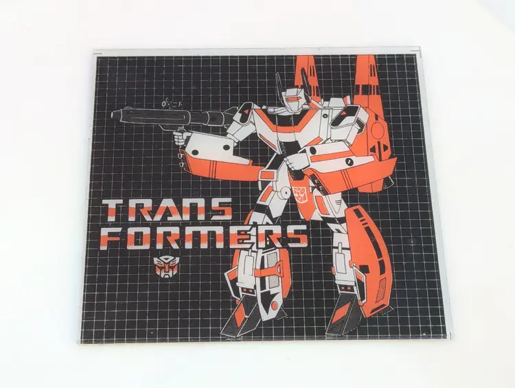 Transformers G1 Robot Glass Photo Tile Vintage 80's Carnival Prize 6X6 Collectible Artwork
