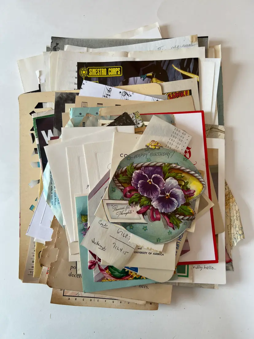 Antique Ephemera Craft Set. Junk Journaling, Smash Books, Scrapbooking. 100+ Items/ Pages, Lot #6