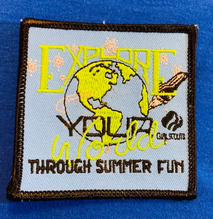 Vintage Scouting Fun Patch : Explore Your World Through Summer Fun