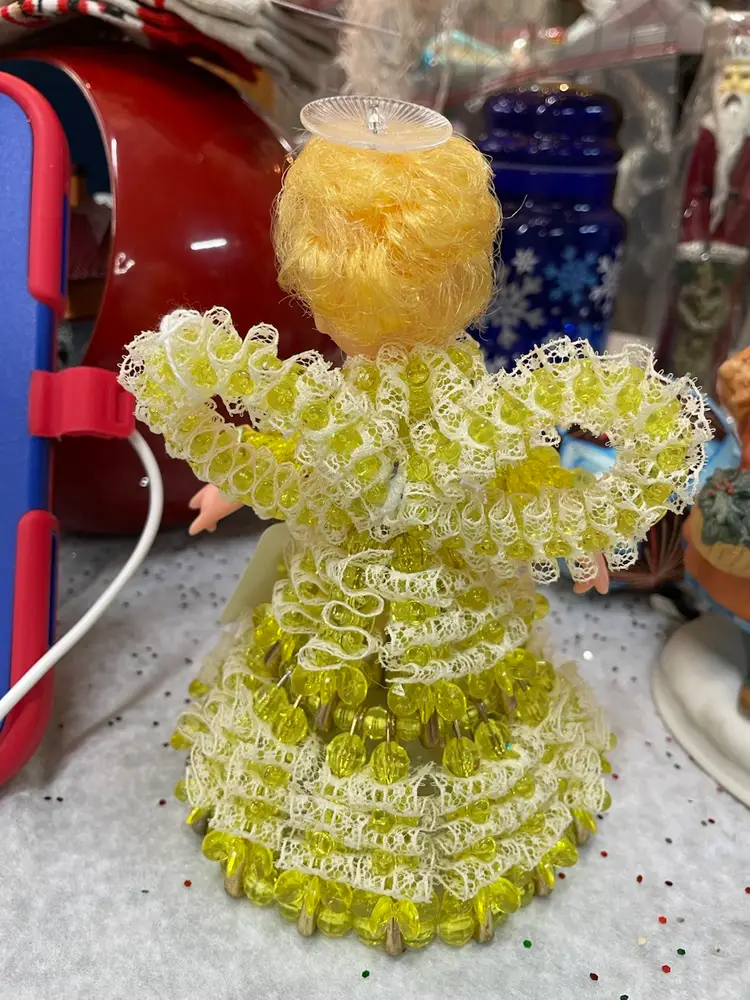 Vintage Bead & Safety Pin Angel