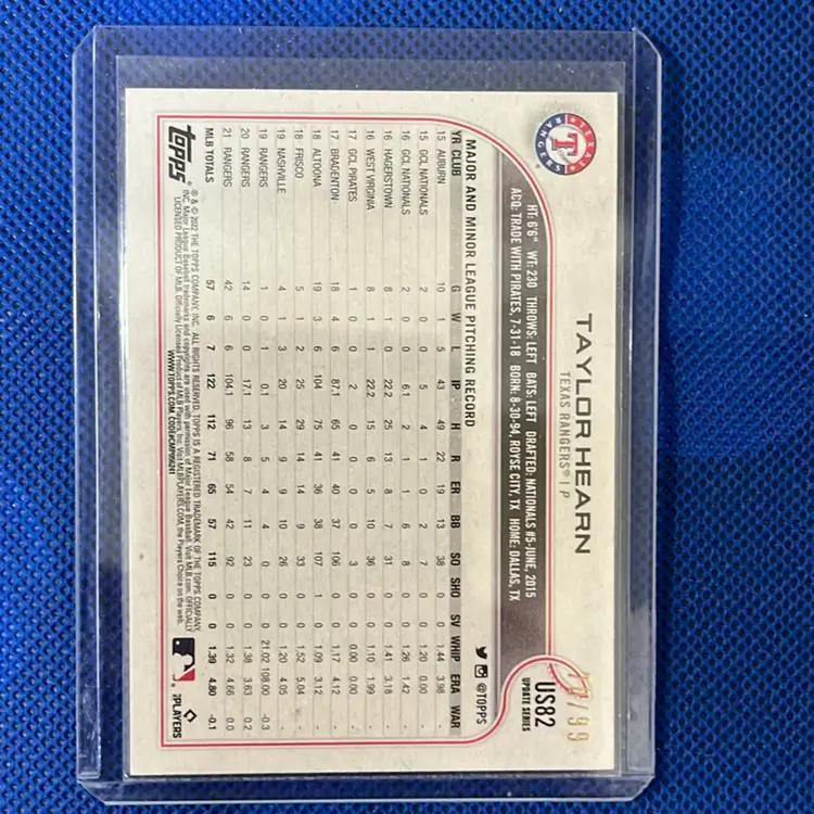 2022 Topps Update  Taylor Hearn US82 Vintage Stock  70/99