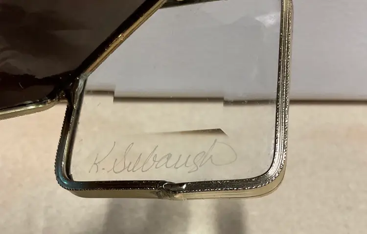 14. Stained Glass Angel Signed K. Silbaugh