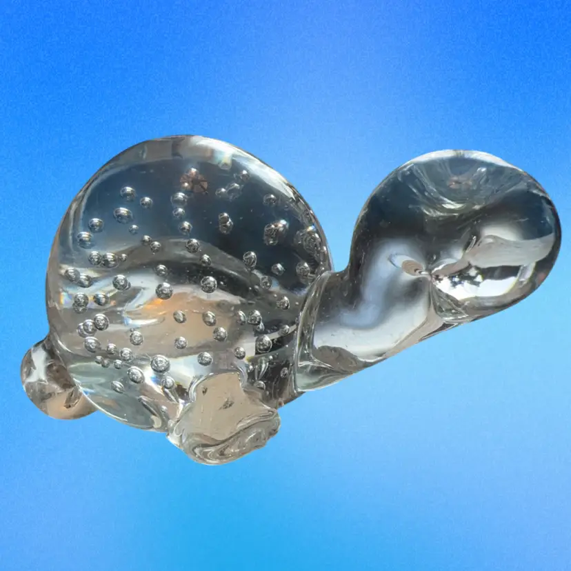 Art Glass Turtle Paperweight