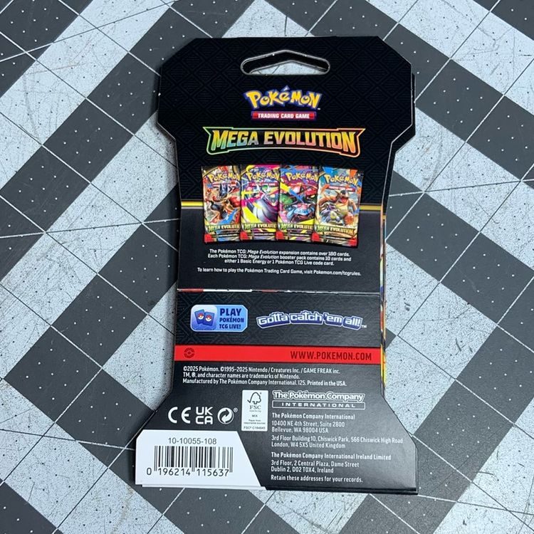 Single Booster Mega Evolution Pokemon Hang Pack Random Cover Art