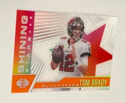 Tom Brady 2021 Panini Illusions Shining Stars Orange Parallel #SS-10 Tampa Bay Buccaneers