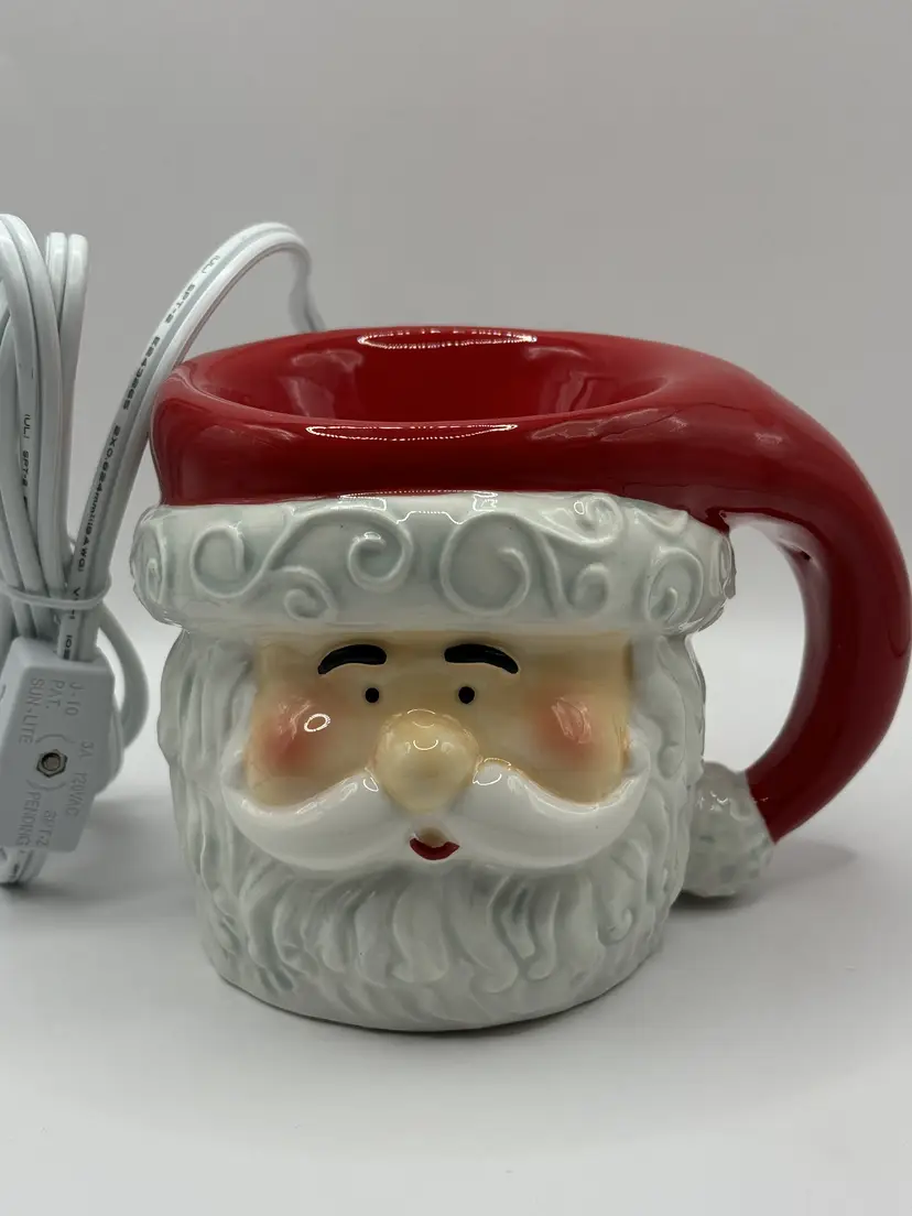 Scenty 2018 Santa Claus Ceramic Wax Tart Warmer, Festive Holiday Decor, By Scenty, Made In China