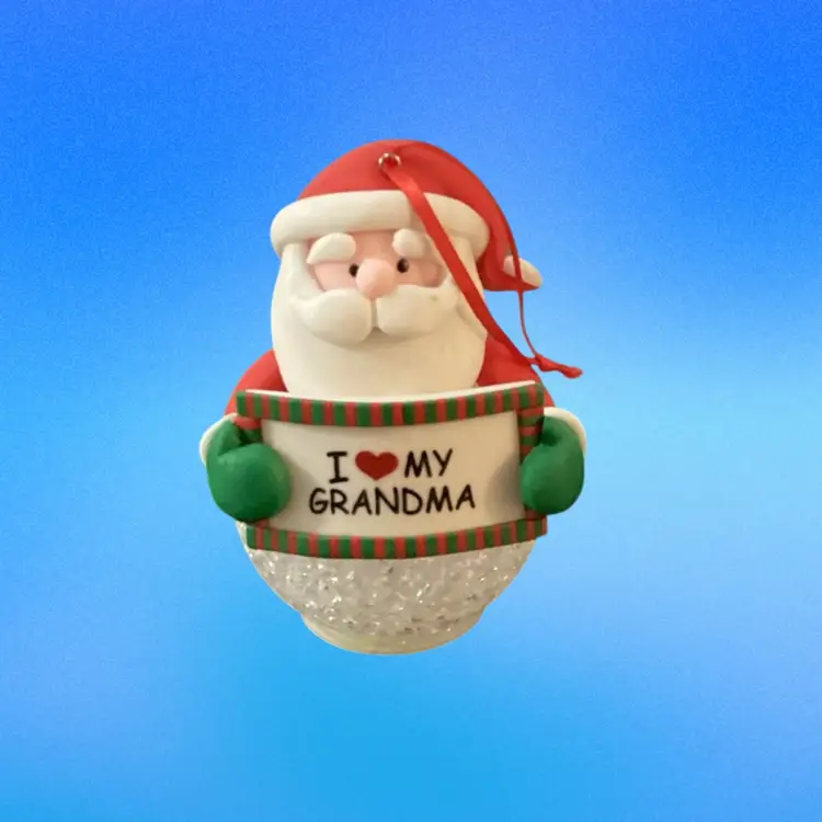 I Love My Grandma Santa Ornament