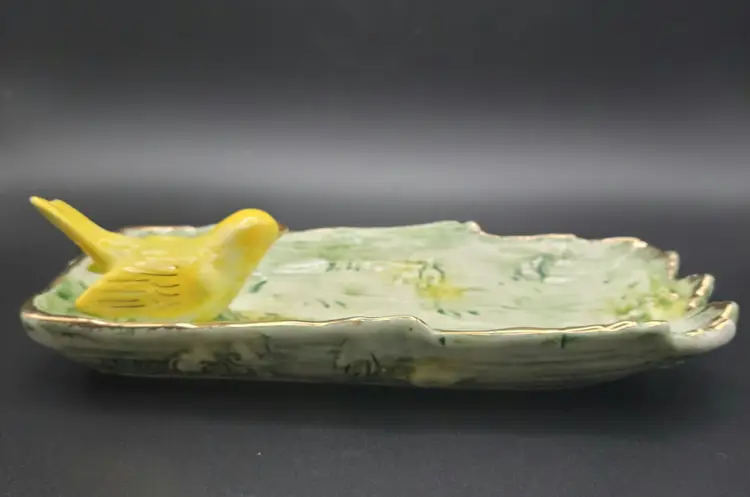 #02 Vintage Ucagco Ceramic Yellow Bird Candy/Trinket  Dish